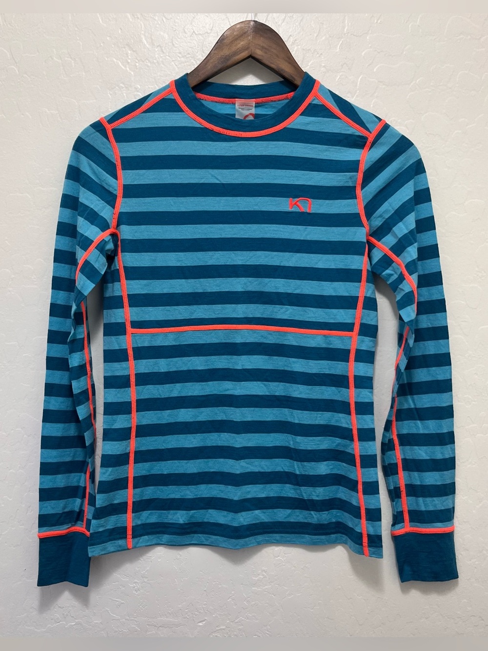 Kari Traa Womens Base Layer Shirt Size S 100% Merino Wool Outdoor